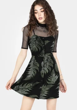Fern Button Up Apron Dress