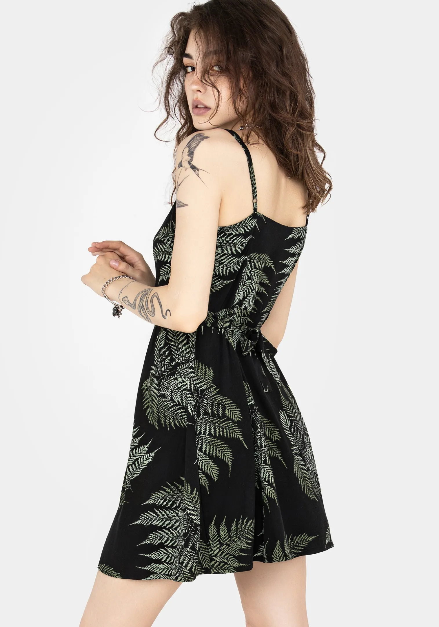 Fern Button Up Apron Dress