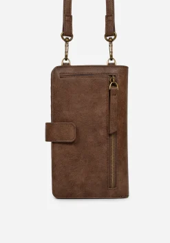 Fern Embroidered Crossbody Phone Bag