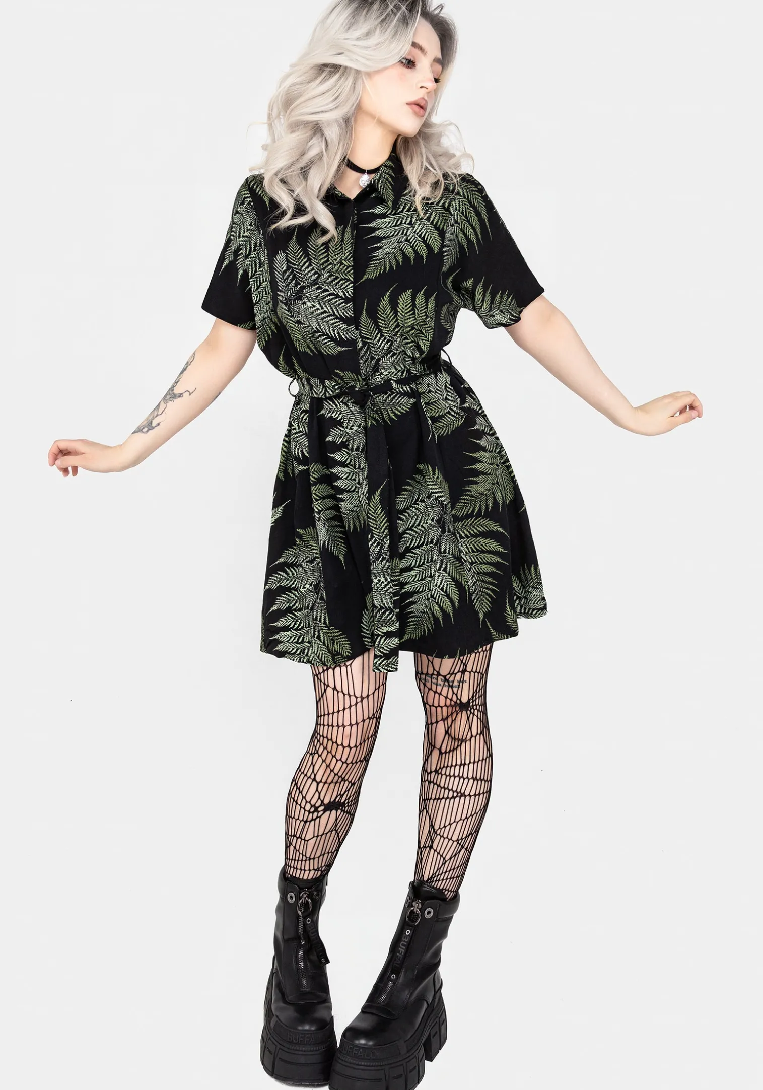 Fern Mini Shirt Dress