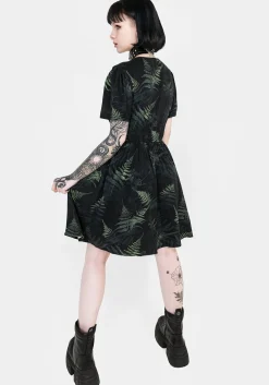 Fernery Button Up Corset Mini Dress