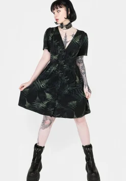 Fernery Button Up Corset Mini Dress
