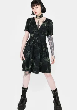 Fernery Button Up Corset Mini Dress