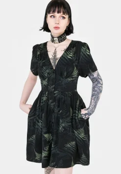 Fernery Button Up Corset Mini Dress