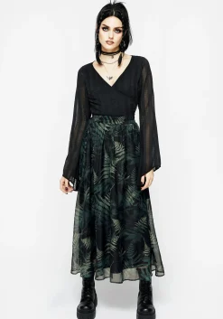 Fernery Chiffon Midaxi Skirt