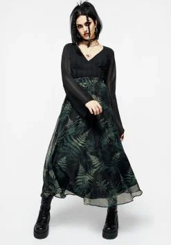 Fernery Chiffon Midaxi Skirt