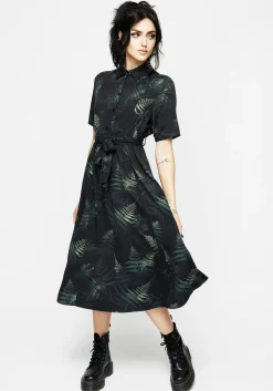 Fernery Midi Shirt Dress