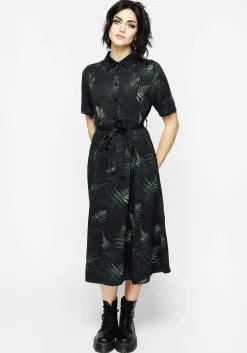 Fernery Midi Shirt Dress