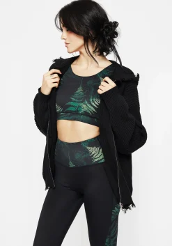 Fernery Racerback Athleisure Sports Bra