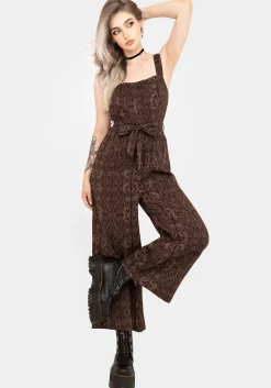 Fianna Wide Leg Jumpsuit - Brown