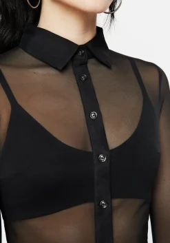 Finis Button Up Mesh Shirt