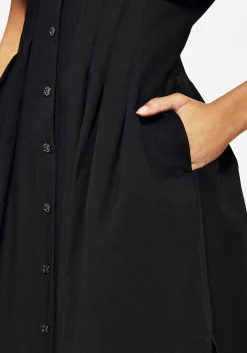 Finis Cotton Button Up Midi Shirt Dress