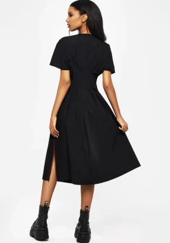 Finis Cotton Button Up Midi Shirt Dress
