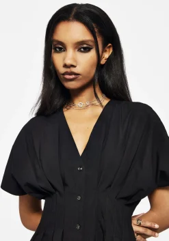 Finis Cotton Button Up Midi Shirt Dress