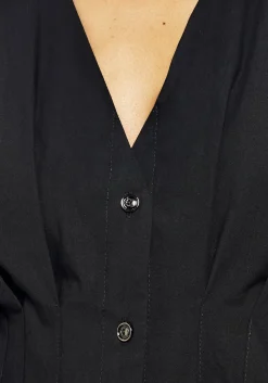 Finis Cotton Button Up Midi Shirt Dress