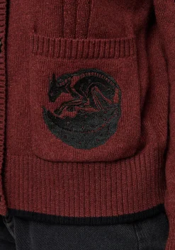 Foxfire Embroidered Cable Knit Cardigan