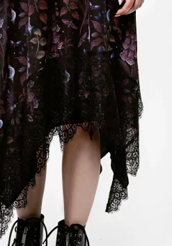 Foxglove Chiffon Handkerchief Hem Skirt