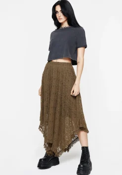 Foxglove Cotton Embroidered Boxy Crop Tee