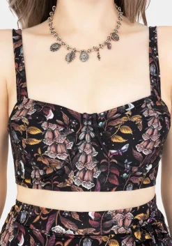 Foxglove Floral Print Bikini Top