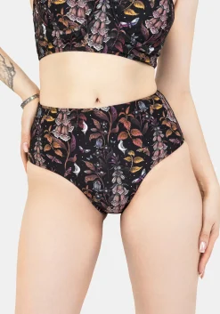 Foxglove Floral Print Swim Bottoms