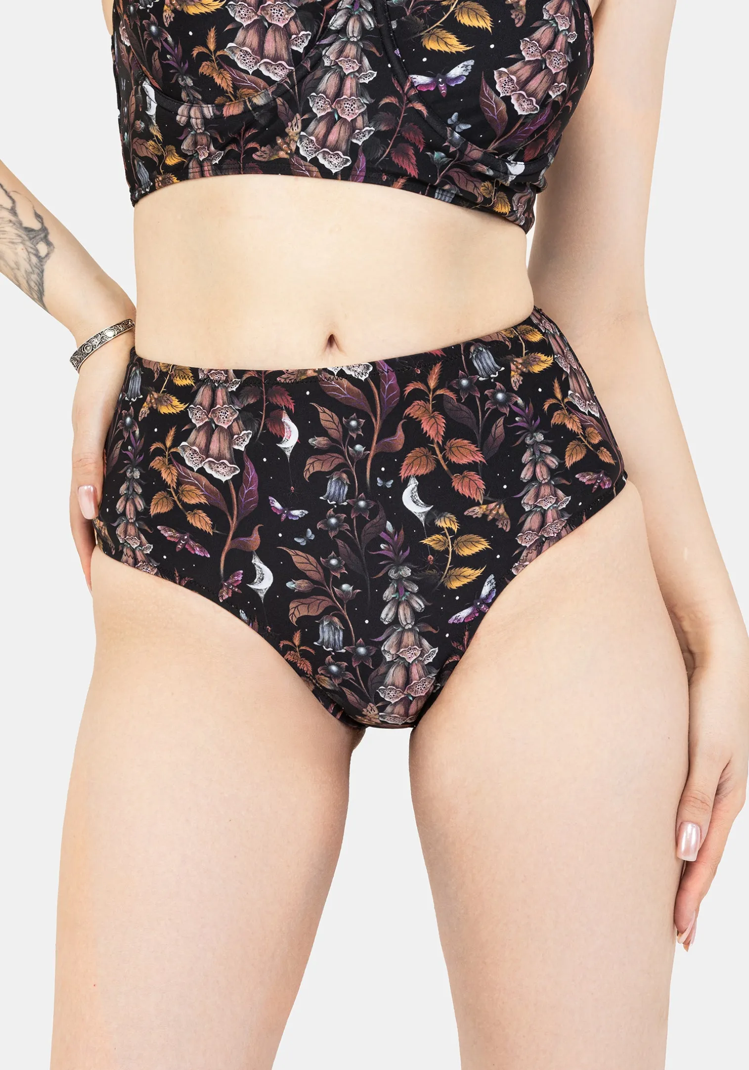 Foxglove Floral Print Swim Bottoms