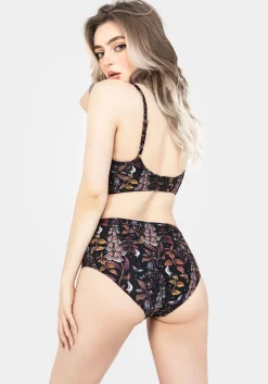 Foxglove Floral Print Swim Bottoms