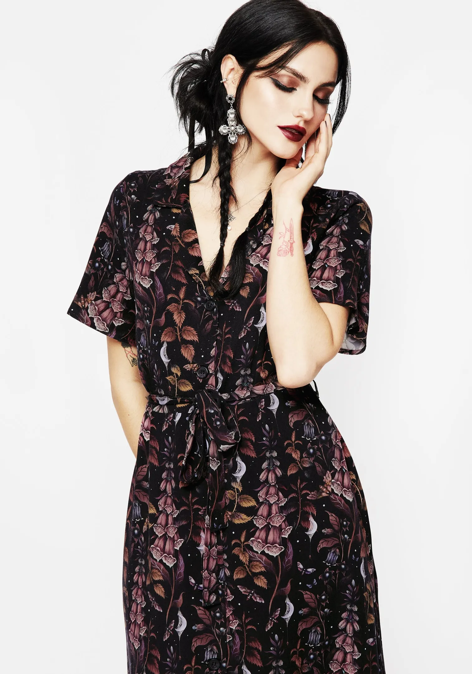Foxglove Midi Shirt Dress