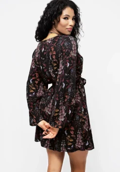 Foxglove Mini Wrap Dress