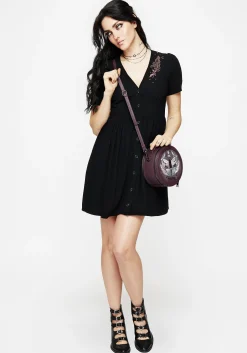 Foxglove V Neck Mini Dress