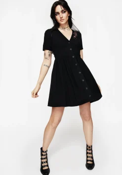Foxglove V Neck Mini Dress