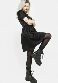 Fracture V-Neck Mini Dress