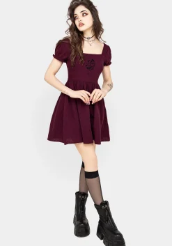 Frances Embroidered Cotton Mini Dress
