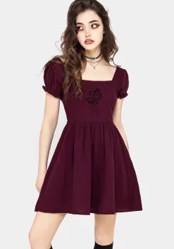 Frances Embroidered Cotton Mini Dress