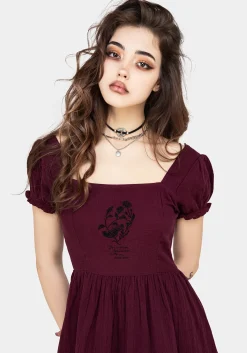 Frances Embroidered Cotton Mini Dress