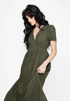 Francesca Dragon Printed Wrap Over Midaxi Dress
