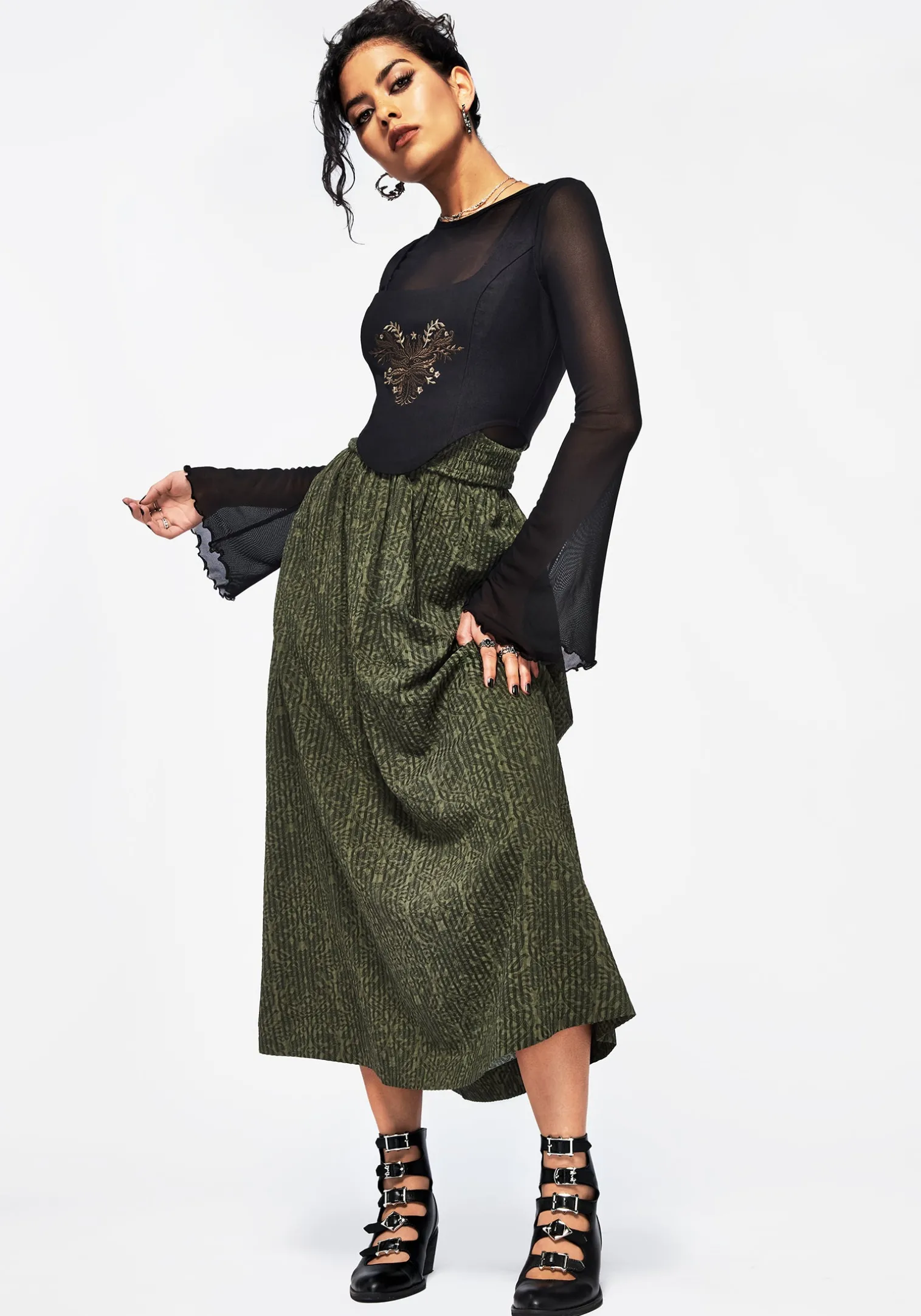 Francesca Printed Midaxi Skirt