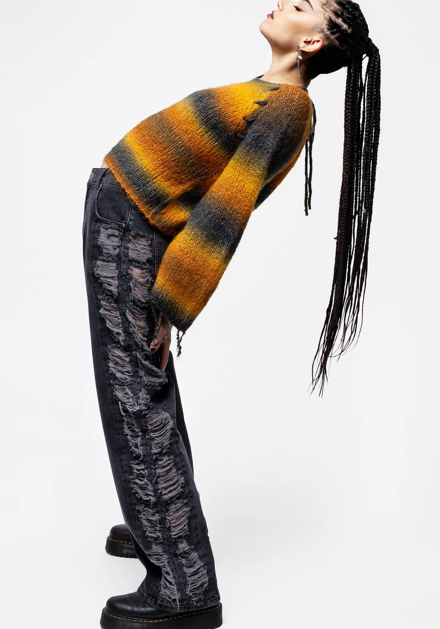 Fray Wide Leg Jeans