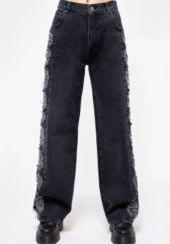 Fray Wide Leg Jeans