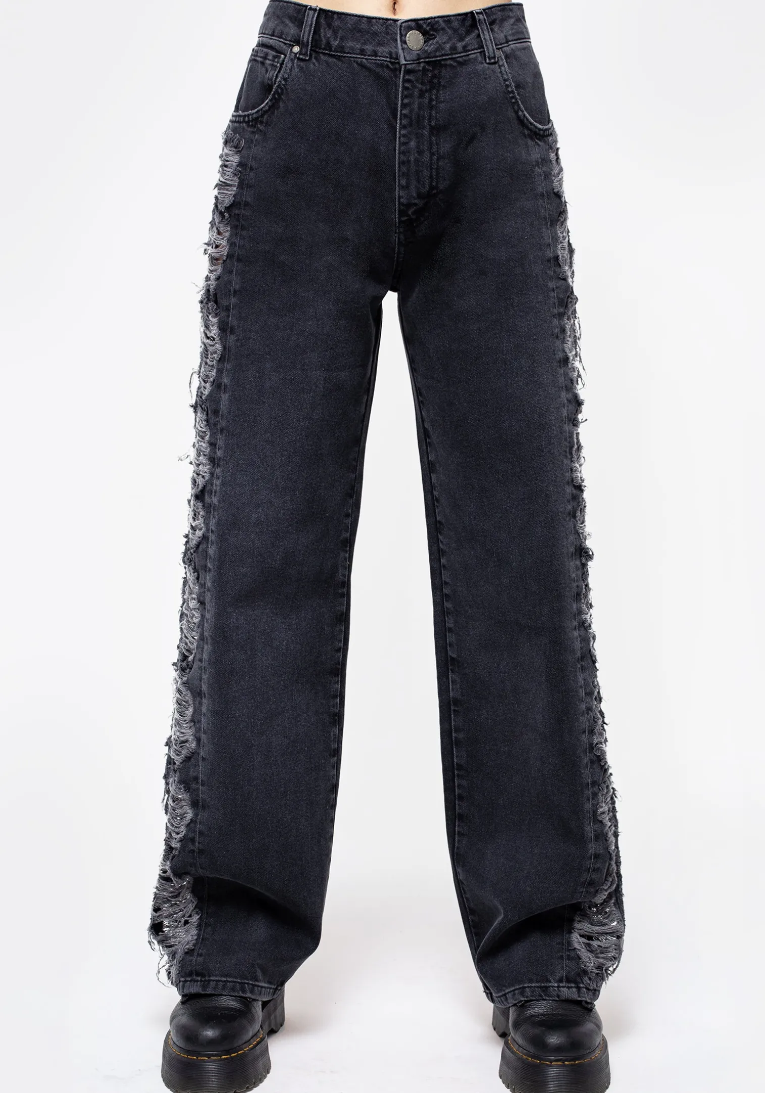 Fray Wide Leg Jeans