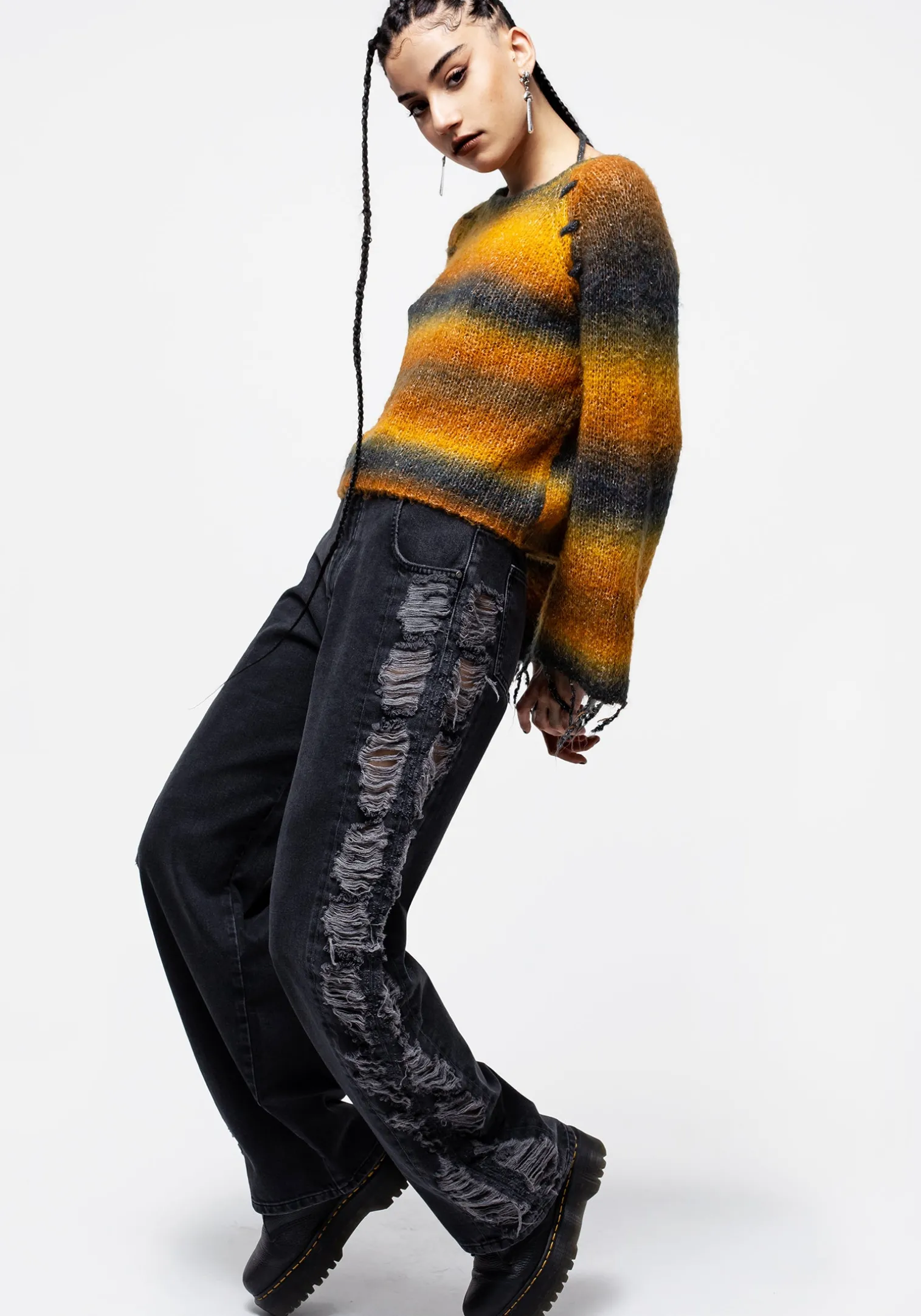 Fray Wide Leg Jeans
