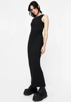 Fright Cotton Pentagram Embroidered Maxi Dress