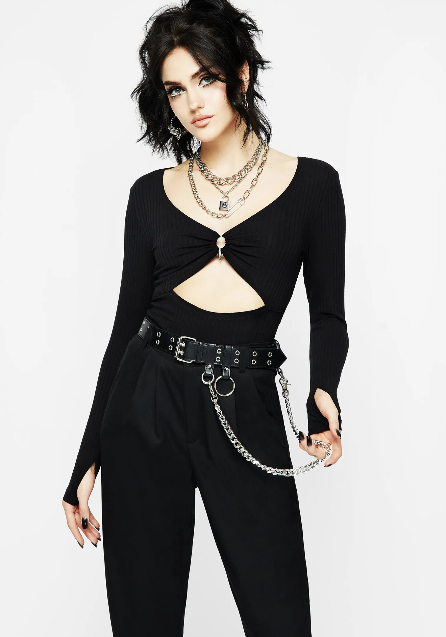Fury Double Eyelet Chain Belt
