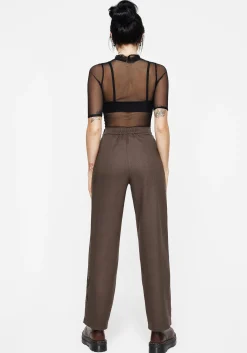 Gaia Linen Blend Snake Embroidered Wide Leg Trouser