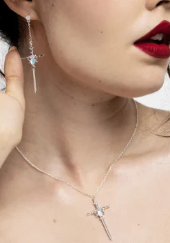 Galatine Opal Sword Necklace