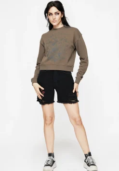 Galerina Graphic Print Cotton Sweatshirt