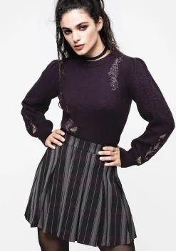 Gambit Check Pleated Mini Skirt