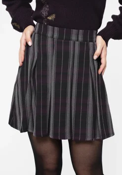 Gambit Check Pleated Mini Skirt