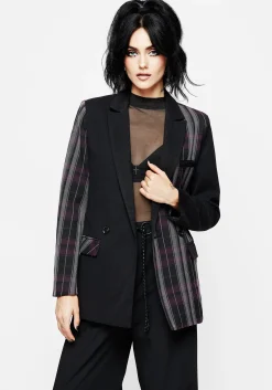 Gambit Spliced Check Blazer