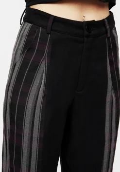 Gambit Spliced Check Tapered Trousers