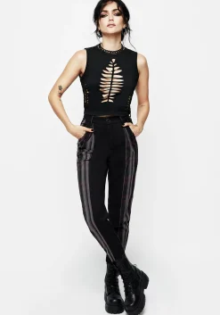 Gambit Spliced Check Tapered Trousers